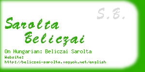 sarolta beliczai business card